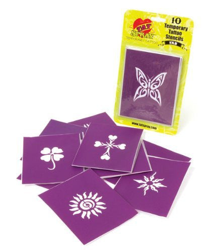 Fab Stencil Set - Pack of 10 Temporary Tattoo Stencils