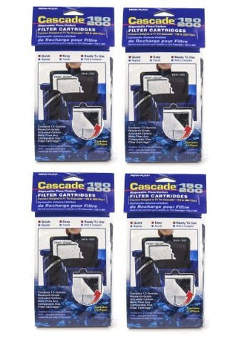 Penn-Plax Cascade 150/200 Power Filter Replacement Filter Cartridge 3-Pack (CPF34C3)