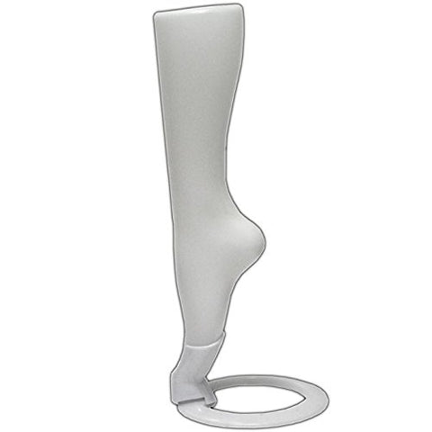 Ladies Calf-High Anklet Plastic Form, White