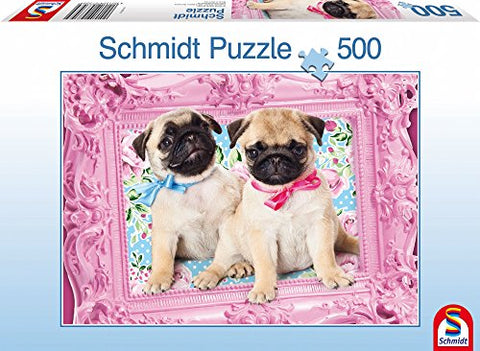 Schmidt Spiele - Puzzle: 500 Pug And Puglet