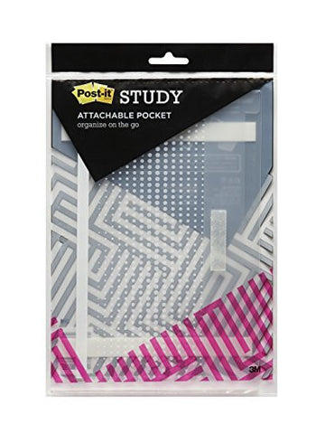 Post-it Study Pockets Insert into Three Ring Binders/Stick Securely and Remove Easily