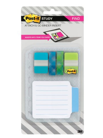Study Smart Attach and Go Tabs & Flags Insert for Binders 4.5 in x 6.25 in