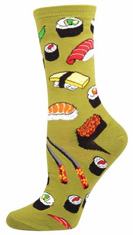 Women's Sushi Socks, Fern