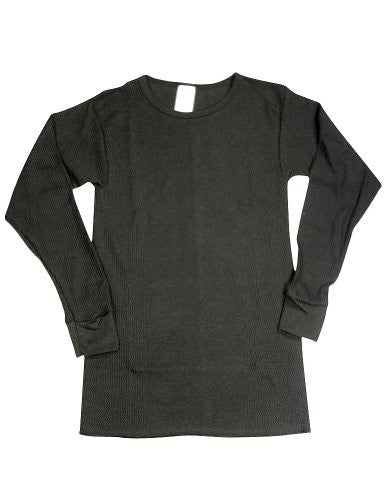 Indera - Womens Long Sleeve Thermal Top, 5000LS (Black / XX-Large)