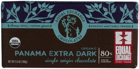 EQUAL EXCHANGE Chocolate Bar Extra Dark, Panama, 80% Cacao - 3.5 oz