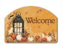 Autumn Lantern Yard Design, 14" x 10"