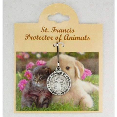 SM Pewter St Francis Protect My Pet Medal