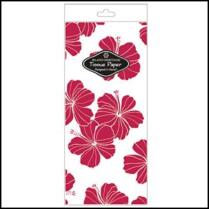 Tissue Paper Hibiscus Chic - Red (8 Sheets), 20" x 30"