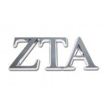 Zeta Tau Alpha Sorority Chrome Emblem