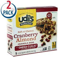 UDI'S GRANOLA BAR CRANBERRY ALMOND - 6.1 Oz