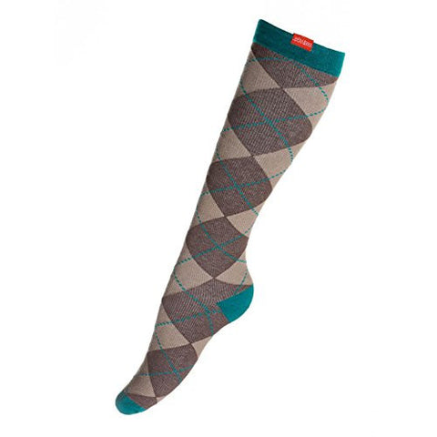 All Over Argyle: Brown & Teal        , Cotton M