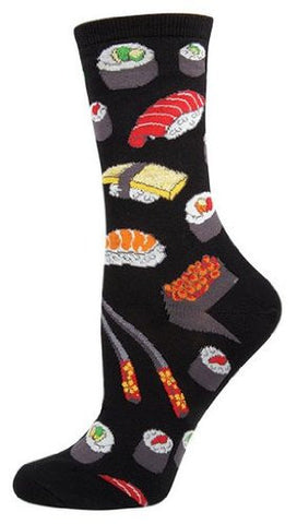 Women's Sushi Socks, Black
