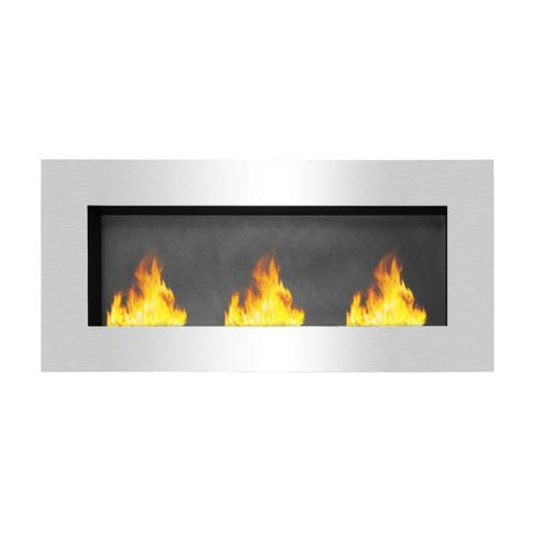Hudson Recessed Wall Mounted Ethanol Fireplace