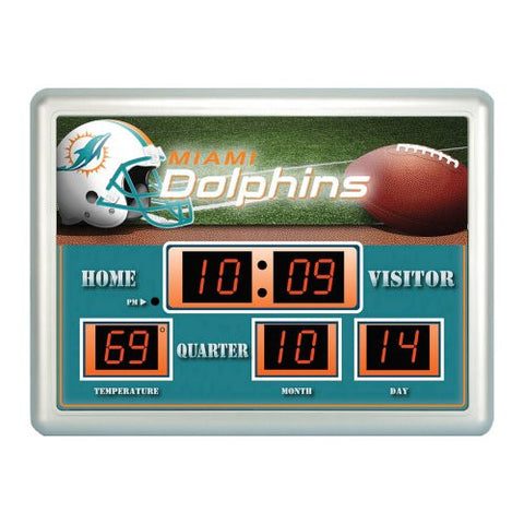 14"x19" ScoreBoard/Clock/Therm (NG)-Miami Dolphins