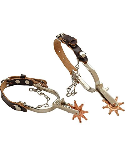 M&F Western Kids Spur Silver, Tan Leather