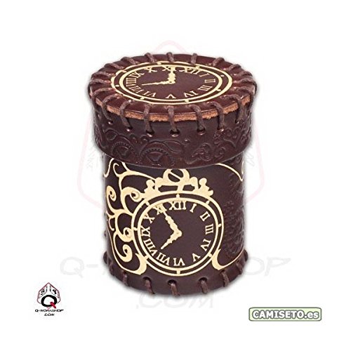 Dice Cups - Steampunk Brown & golden Leather Dice Cup