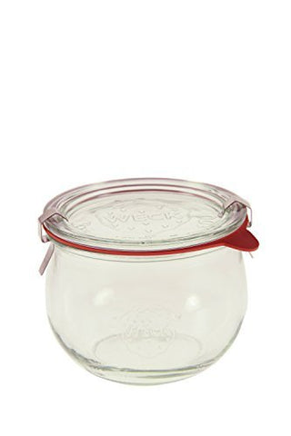 ½ L Tulip Jar (6 jars w/ glass lids, 6 rings, & 12 clamps)
