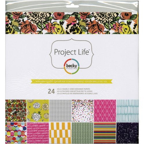 American Crafts - Project Life Designer Paper Collection Pack 12"X12" 24/Pkg - Sunshine Edition