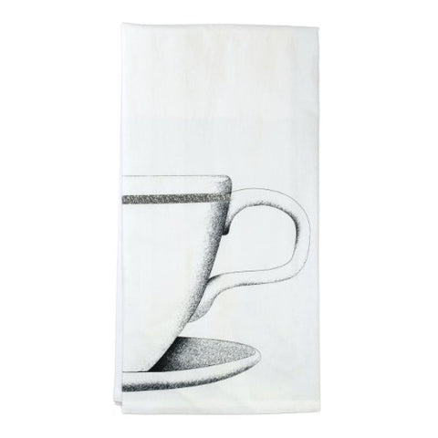 Coffee Cup Cotton Flour Sack Dish Towel