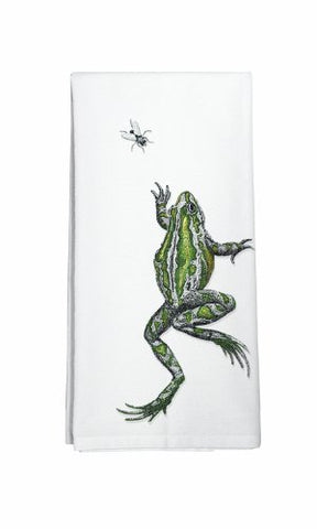 Frog and Fly Cotton Flour Sack Dish Towe