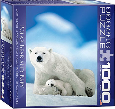 Polar Bear & Baby - Vertical 1000 pc 8x8 inches Box, Puzzle