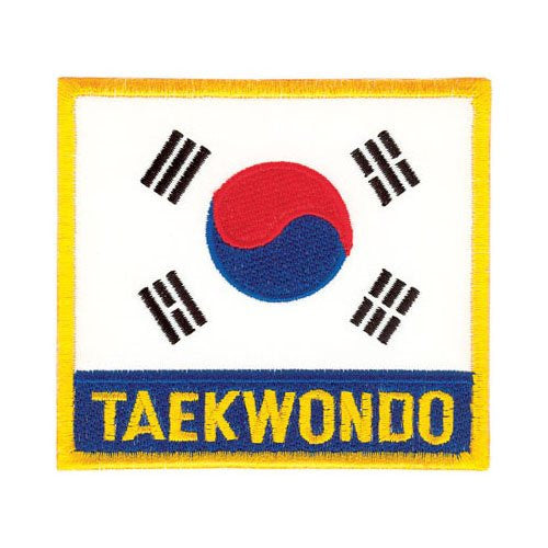 Korean Flag Taekwondo Patch, 3 1/2"