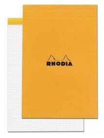 Rhodia - Orange Notepads Dot Grid - 8 ¼ x 12 ½