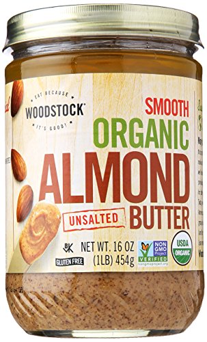 WOODSTOCK Nut Butters - Almond Butter, Ltly Tstd, Smooth, No Salt 16oz