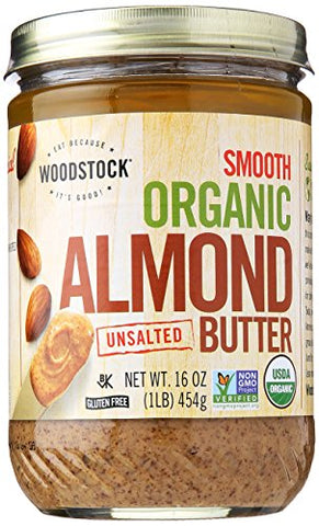 WOODSTOCK Nut Butters - Almond Butter, Ltly Tstd, Smooth, No Salt 16oz
