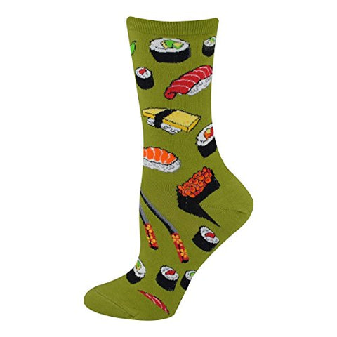 Women's Sushi Socks, Fern
