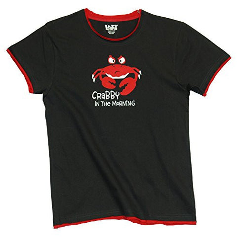 Lazy One Crabby In The Morning - 918, Women's PJ Tee, XL