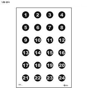 Military 3" Numbered Circles Command Training Target 23" x 35"