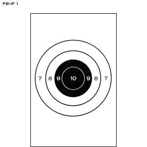 FBI Bull's-Eye Training Target 15" X 15"
