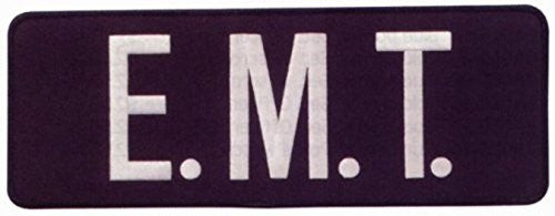 Large Back Patch - EMT - White on Navy