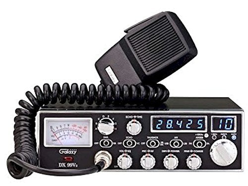 Galaxy DX99V2 45 Watt Compact AM/FM/LSB/USB 10 Meter Radio with Echo, Roger Beep, Built-IN SWR Circuit, Blue LED Displays