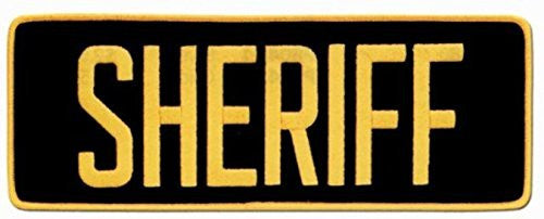 Large Back Patch - SHERIFF - Gold on Black