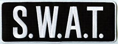 Large Back Patch - SWAT - White on Black