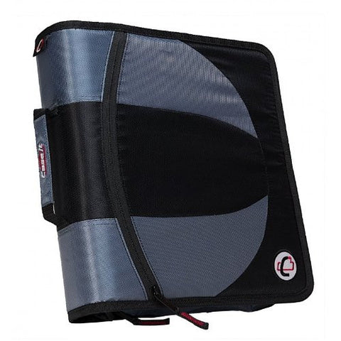 Case-it 2-in-1 Zipper D-Ring Binder, Black