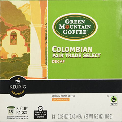 Green Mountain Coffee, Colombian Fair Trade Select Decaf, k-cup