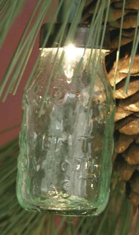 3½" Glass Mason Jar Ornament for Christmas Lights