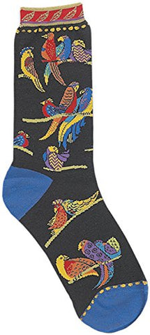K Bell Sock Birds of Paradise Black Size 9-11