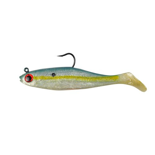 Berkley - PBBSS3-CS PowerBait Pre-Rigged Swim Shad, 3", 1/4oz, 5Pk, Chartreuse Shad