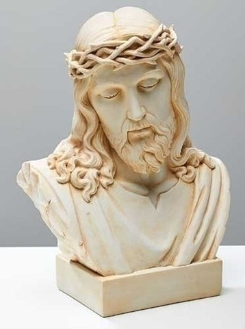 8.25"H JESUS BUST IVORY COLOR FIGURE