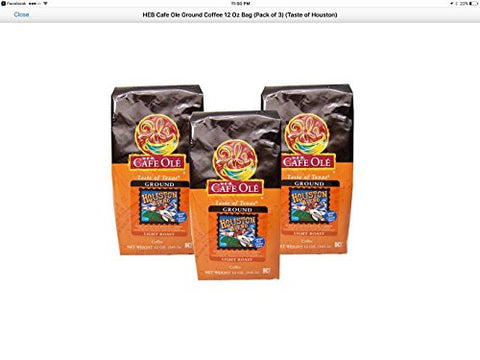 Cafe Ole Ground Houston Blend Light Roast Coffee 12 Oz.