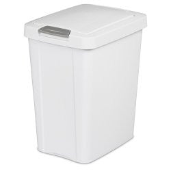7.5 Gallon / 28 Liter TouchTop Wastebasket White