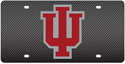 Elite Plate, Carbon Fiber Look, Acrylic, 12" x 6" x .25", Indiana (not in pricelist)