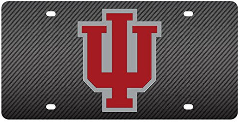 Elite Plate, Carbon Fiber Look, Acrylic, 12" x 6" x .25", Indiana (not in pricelist)