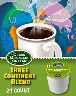 Green Mountain Coffee® Three Continent Blend Coffee K-Cup® Packs, 24/Bx