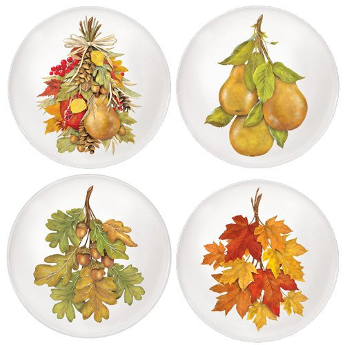 Assorted Harvest Bounty Salad Plates With Gift Box