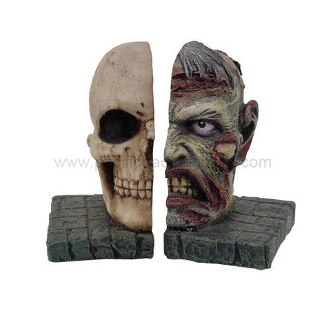 Zombie Skull Bookend 5 1/2" H